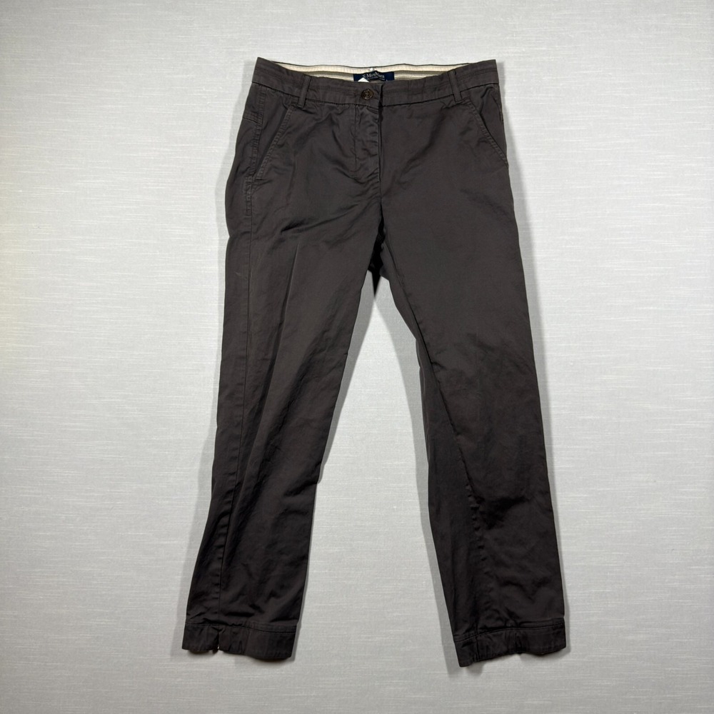 S Max Mara Pants Womens 8 Gray Chino Classic Canvas Casual Straight Pockets